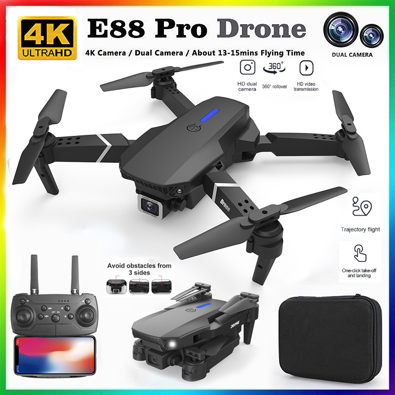 Drone Camera Night Vision - 2026 BARU E88 Drone Profesional HD
