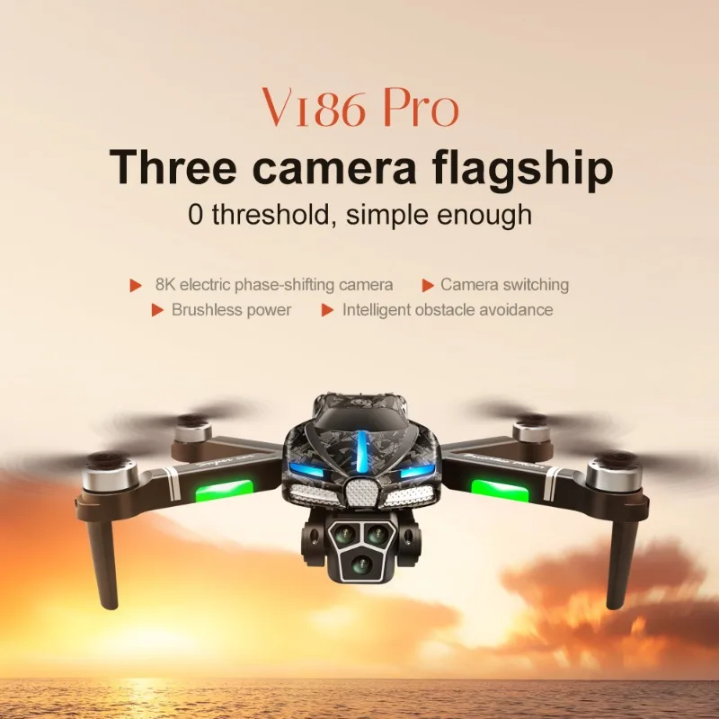 Drone Camera With Gimbal - Drone V186 Pro Baru Motor Tanpa