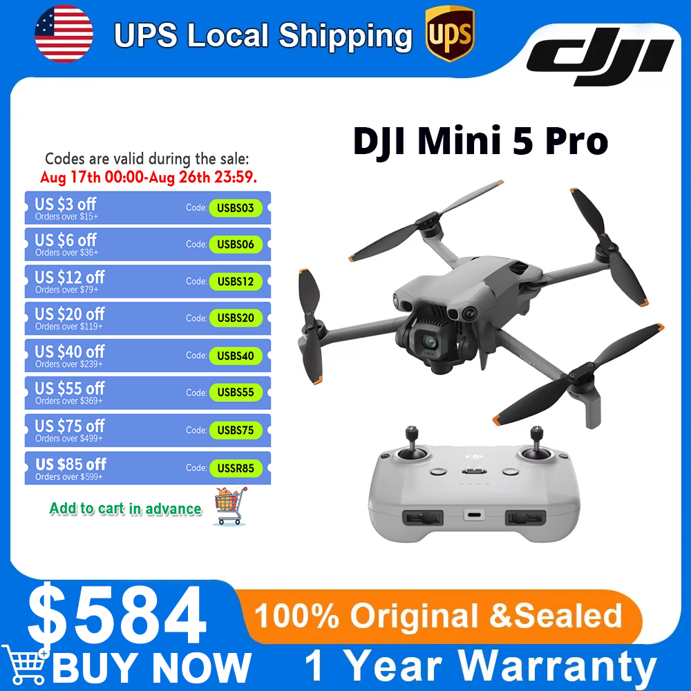 Drone Camera Vlog - Drone DJI Mini 5 Pro Ultralight