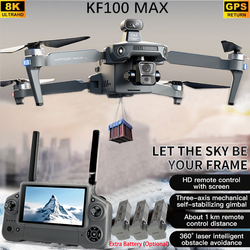 Drone Camera With Gimbal - KF100 MAX Drone GPS Kamera 4K