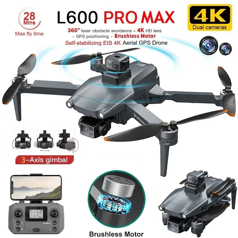 Drone Camera Hd - L600 PRO MAX Drone GPS profesional,